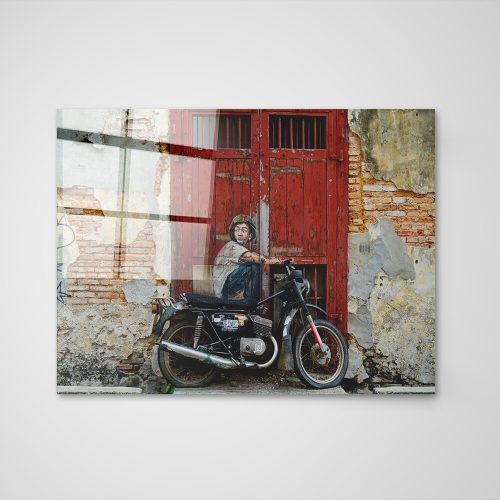 Stunning Banksy Decorative Tempered Glass Painting, 70 x 100 cm | 100% Tempered Glass, 4 mm Thick | Perfect for Modern Home Decor & Art Lovers