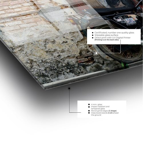 Stunning Banksy Decorative Tempered Glass Painting, 70 x 100 cm | 100% Tempered Glass, 4 mm Thick | Perfect for Modern Home Decor & Art Lovers