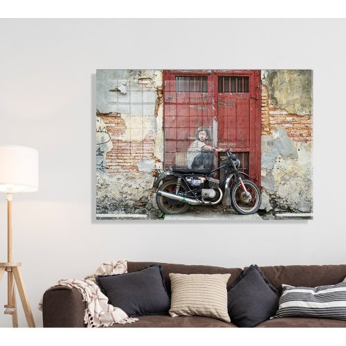 Stunning Banksy Decorative Tempered Glass Painting, 70 x 100 cm | 100% Tempered Glass, 4 mm Thick | Perfect for Modern Home Decor & Art Lovers