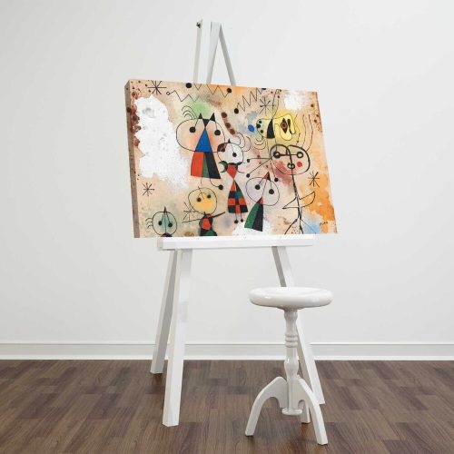 Decorative Canvas Painting - The Harlequin's Carnival by Joan Miró, 45 x 70 cm, 100% Suede Canvas, 100% Wooden Frame (3 cm Thick) | Elegant Art for Home Decor