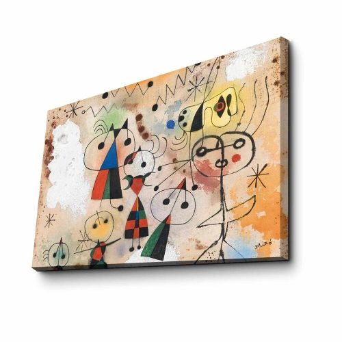 Decorative Canvas Painting - The Harlequin's Carnival by Joan Miró, 45 x 70 cm, 100% Suede Canvas, 100% Wooden Frame (3 cm Thick) | Elegant Art for Home Decor