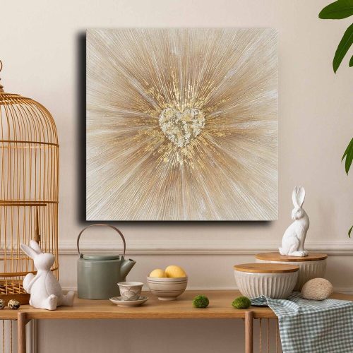 Stunning Decorative Canvas Painting, 70 x 70 cm | 100% Canvas (2.8 mm) & 100% Pine Wood Frame | Perfect for Home Decor & Art Lovers