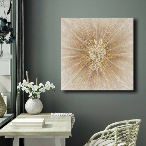 Stunning Decorative Canvas Painting, 70 x 70 cm | 100% Canvas (2.8 mm) & 100% Pine Wood Frame | Perfect for Home Decor & Art Lovers