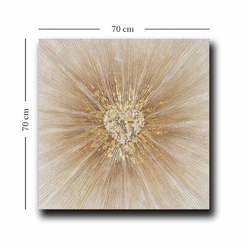 Stunning Decorative Canvas Painting, 70 x 70 cm | 100% Canvas (2.8 mm) & 100% Pine Wood Frame | Perfect for Home Decor & Art Lovers