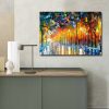 Misty Mood in the Park Canvas Painting by Leonid Afremov, 70 x 100 cm, 100% Suede Canvas, 3 cm Wooden Frame | Elegant Wall Art for Home Decor