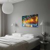 Misty Mood in the Park Canvas Painting by Leonid Afremov, 70 x 100 cm, 100% Suede Canvas, 3 cm Wooden Frame | Elegant Wall Art for Home Decor