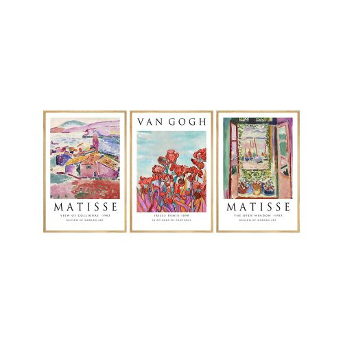 Elegant Decorative Framed MDF Paintings (3 Pieces), 30 x 40 cm | 100% MDF & Solid Wood Frame, 2 cm Thick | Perfect for Home Decor & Art Lovers