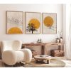 Elegant Decorative Framed MDF Paintings (3 Pieces), 50 x 70 cm | 100% MDF & Solid Wood Frame, 2.5 cm Thick | Perfect for Home Decor & Art Lovers