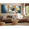Elegant Decorative Framed MDF Paintings (3 Pieces), 50 x 70 cm | 100% MDF & Solid Wood Frame, 2.5 cm Thick | Perfect for Home Decor & Art Lovers
