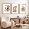 Elegant Decorative Framed MDF Paintings (3 Pieces), 50 x 70 cm | 100% MDF & Solid Wood Frame, 2 cm Thick | Perfect for Home Decor & Art Lovers