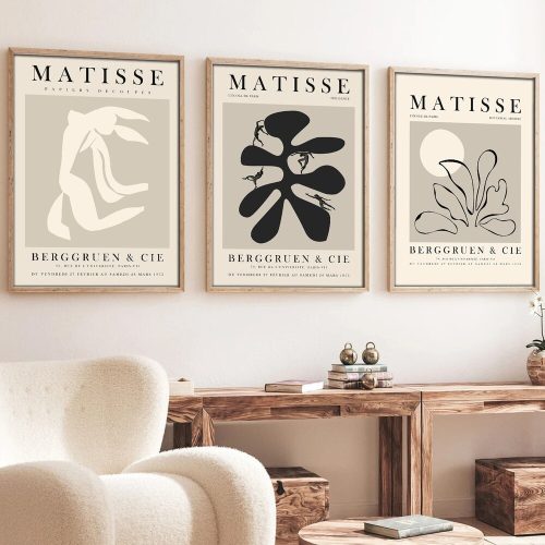 Elegant Decorative Framed MDF Paintings (3 Pieces), 50 x 70 cm | 100% MDF & Solid Wood Frame, 2 cm Thick | Perfect for Home Decor & Art Lovers
