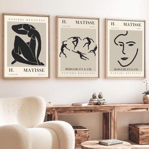 Elegant Decorative Framed MDF Paintings (3 Pieces), 50 x 70 cm | 100% MDF & Solid Wood Frame, 2 cm Thick | Perfect for Home Decor & Art Lovers