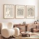 Elegant Decorative Framed MDF Paintings (3 Pieces), 50 x 70 cm | 100% MDF & Solid Wood Frame, 2 cm Thick | Perfect for Home Decor & Art Lovers