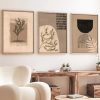 Elegant Decorative Framed MDF Paintings (3 Pieces), 50 x 70 cm | 100% MDF & Solid Wood Frame, 2 cm Thick | Perfect for Home Decor & Art Lovers