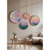 Elegant Decorative Framed MDF Paintings (4 Pieces) | 100% Solid Wood, 1.5 cm Thick | Sizes: 45x45, 36x36, 27x27, 18x18 cm | Perfect for Home Decor