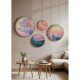 Elegant Decorative Framed MDF Paintings (4 Pieces) | 100% Solid Wood, 1.5 cm Thick | Sizes: 45x45, 36x36, 27x27, 18x18 cm | Perfect for Home Decor