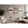 Elegant Decorative Framed MDF Paintings (4 Pieces) | 100% Solid Wood, 1.5 cm Thick | Sizes: 45x45, 36x36, 27x27, 18x18 cm | Perfect for Home Decor
