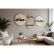 Elegant Decorative Framed MDF Paintings (4 Pieces) | 100% Solid Wood, 1.5 cm Thick | Sizes: 45x45, 36x36, 27x27, 18x18 cm | Perfect for Home Decor