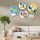 Elegant Decorative Framed MDF Paintings (5 Pieces) | 100% Solid Wood, 1.5 cm Thick | Sizes: 43.5x43.5cm to 18x18cm | Perfect for Home Decor