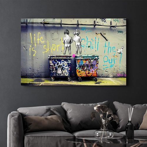 Elegant Tempered Glass Painting, 46 x 72 cm | 100% Tempered Glass (4 mm) | Stunning UV Printing for Modern Home Decor & Art Display