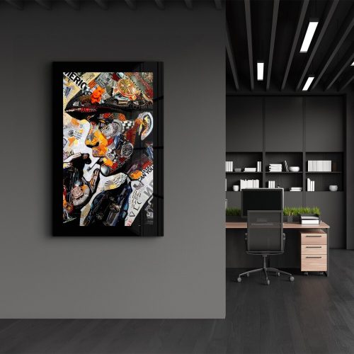 Elegant Tempered Glass Painting, 46 x 72 cm | 100% Tempered Glass (4 mm) | Stunning UV Printing for Modern Home Decor & Art Display