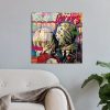 Elegant Tempered Glass Painting, 50 x 50 cm, 100% Tempered Glass (4 mm) | Fade-Resistant Back Surface Print | Perfect for Home Decor & Art Lovers
