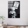 Decorative Tempered Glass Painting by Banksy, 45 x 65 cm | 100% Tempered Glass, 4 mm Thick | Stylish Wall Art for Modern Homes & Offices