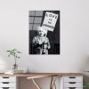 Decorative Tempered Glass Painting by Banksy, 45 x 65 cm | 100% Tempered Glass, 4 mm Thick | Stylish Wall Art for Modern Homes & Offices