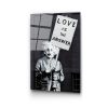 Decorative Tempered Glass Painting by Banksy, 45 x 65 cm | 100% Tempered Glass, 4 mm Thick | Stylish Wall Art for Modern Homes & Offices