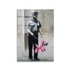Decorative Tempered Glass Painting by Banksy, 45 x 65 cm | 100% Tempered Glass, 4 mm Thick | Stylish Wall Art for Modern Homes & Offices