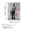 Decorative Tempered Glass Painting by Banksy, 45 x 65 cm | 100% Tempered Glass, 4 mm Thick | Stylish Wall Art for Modern Homes & Offices