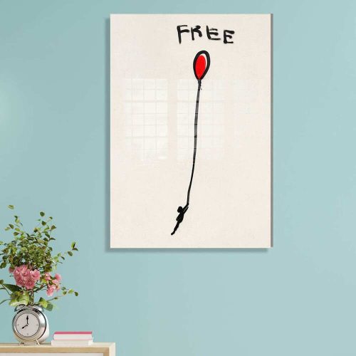 Stunning Banksy Decorative Tempered Glass Painting, 50 x 70 cm | 100% Tempered Glass, 4 mm Thick | Perfect for Modern Home Decor & Art Lovers