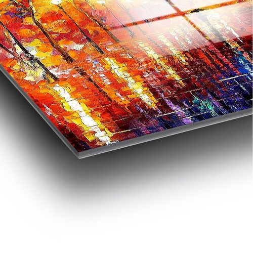 Elegant Decorative Tempered Glass Painting, 50 x 70 cm | 100% Tempered Glass, 4 mm Thick | Perfect for Home Decor & Modern Aesthetics