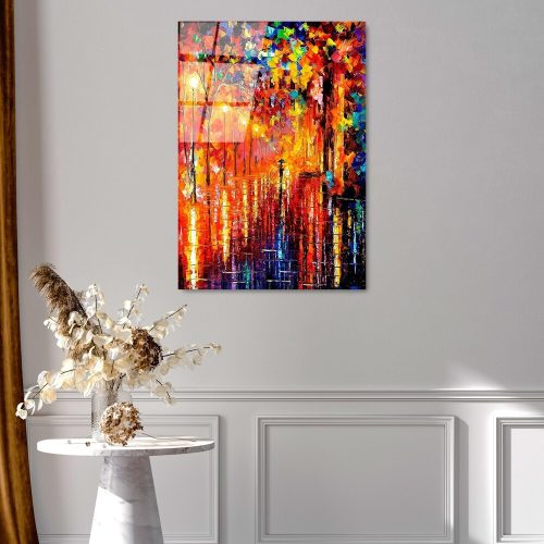 Elegant Decorative Tempered Glass Painting, 50 x 70 cm | 100% Tempered Glass, 4 mm Thick | Perfect for Home Decor & Modern Aesthetics