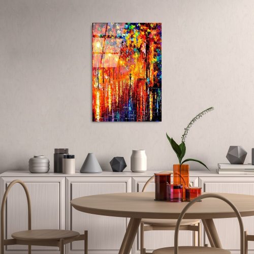 Elegant Decorative Tempered Glass Painting, 50 x 70 cm | 100% Tempered Glass, 4 mm Thick | Perfect for Home Decor & Modern Aesthetics