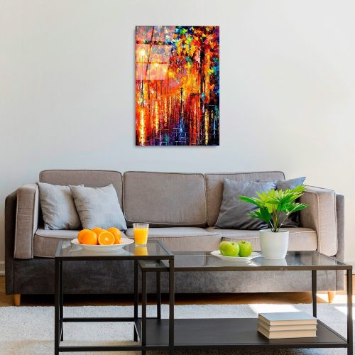 Elegant Decorative Tempered Glass Painting, 50 x 70 cm | 100% Tempered Glass, 4 mm Thick | Perfect for Home Decor & Modern Aesthetics