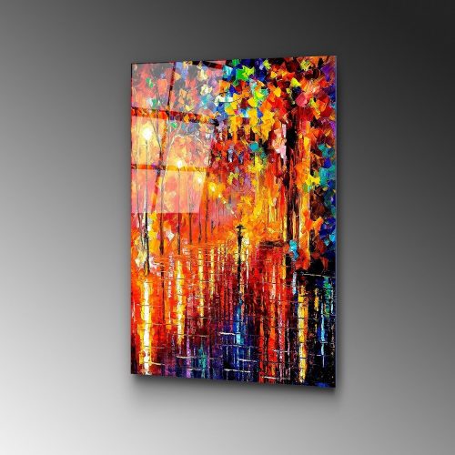 Elegant Decorative Tempered Glass Painting, 50 x 70 cm | 100% Tempered Glass, 4 mm Thick | Perfect for Home Decor & Modern Aesthetics