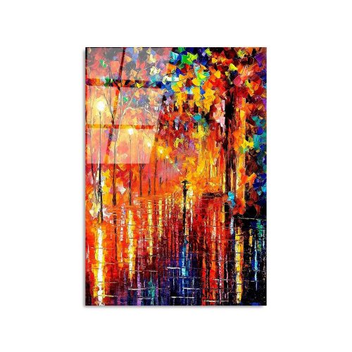 Elegant Decorative Tempered Glass Painting, 50 x 70 cm | 100% Tempered Glass, 4 mm Thick | Perfect for Home Decor & Modern Aesthetics