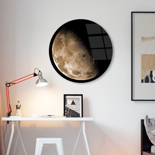 Elegant Decorative Tempered Glass Painting, 60 cm Diameter | 100% Shatter-Resistant Glass, 4 mm Thick | High-Resolution UV Print, Easy to Clean, Vibrant Colors