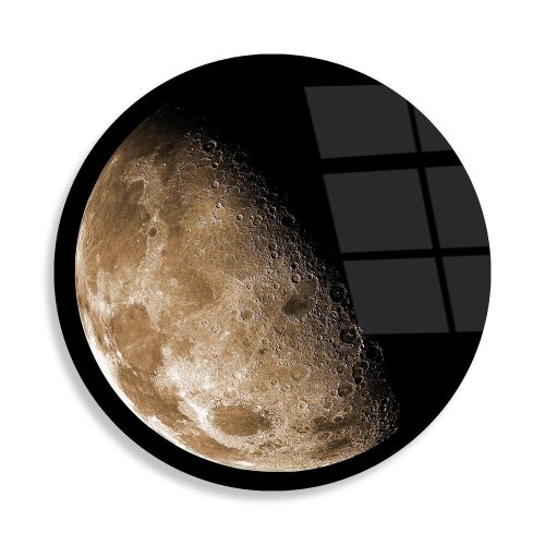 Elegant Decorative Tempered Glass Painting, 60 cm Diameter | 100% Shatter-Resistant Glass, 4 mm Thick | High-Resolution UV Print, Easy to Clean, Vibrant Colors