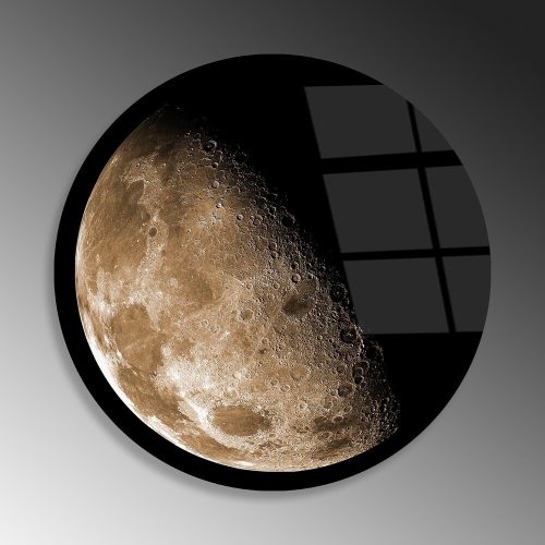 Elegant Decorative Tempered Glass Painting, 60 cm Diameter | 100% Shatter-Resistant Glass, 4 mm Thick | High-Resolution UV Print, Easy to Clean, Vibrant Colors