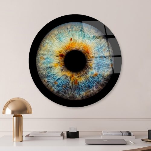 Elegant Decorative Tempered Glass Painting, 60 cm Diameter | 100% Shatter-Resistant Glass, 4 mm Thick | High-Resolution UV Print, Easy to Clean, Vibrant Colors