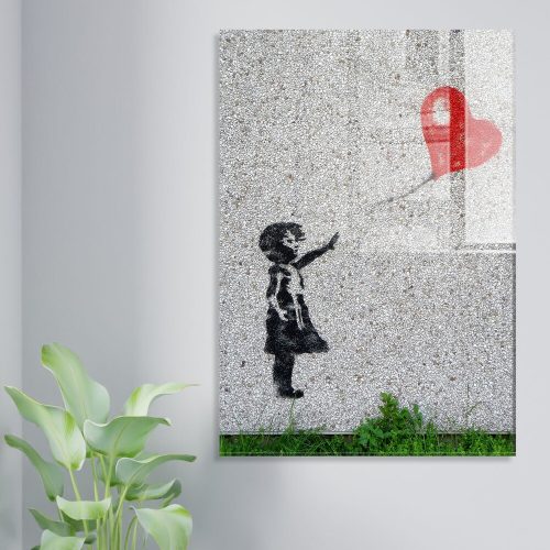 Stunning Banksy Decorative Tempered Glass Painting, 70 x 100 cm | 100% Tempered Glass, 4 mm Thick | Perfect for Modern Home Decor & Art Lovers
