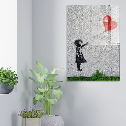Stunning Banksy Decorative Tempered Glass Painting, 70 x 100 cm | 100% Tempered Glass, 4 mm Thick | Perfect for Modern Home Decor & Art Lovers