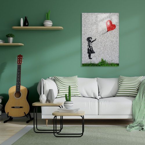 Stunning Banksy Decorative Tempered Glass Painting, 70 x 100 cm | 100% Tempered Glass, 4 mm Thick | Perfect for Modern Home Decor & Art Lovers