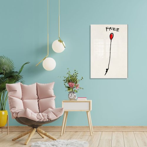 Stunning Banksy Decorative Tempered Glass Painting, 70 x 100 cm | 100% Tempered Glass, 4 mm Thick | Perfect for Modern Home Decor & Art Lovers