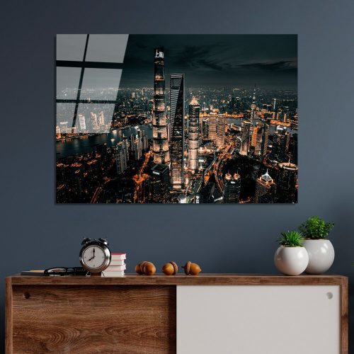 Elegant Tempered Glass Painting, 70 x 100 cm, 100% Tempered Glass (4 mm) | Stunning Wall Art for Modern Home Decor & Office Spaces