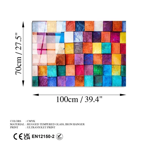 Elegant Tempered Glass Painting, 70 x 100 cm, 100% Tempered Glass (4 mm) | Stunning Wall Art for Modern Home Decor & Office Spaces