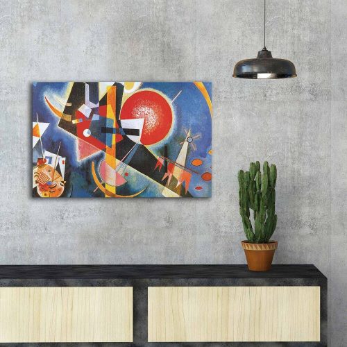 Decorative Canvas Painting by Wassily Kandinsky, 45 x 70 cm, 100% Suede Canvas, 100% Wooden Frame (3 cm Thick) | Elegant Art for Home & Office Decor