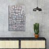 Decorative Canvas Painting by Piet Mondrian, 'Composition 6' (45 x 70 cm) | 100% Suede Canvas, 100% Wooden Frame (3 cm) | Elegant Art for Modern Spaces
